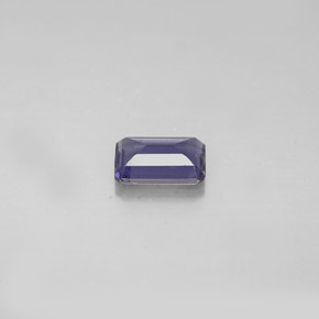 Iolita azul natural de 0,45 ct, corte esmeralda, VS