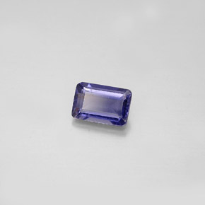 iolita Azul violeta natural de 0.51 ct, corte esmeralda, VS