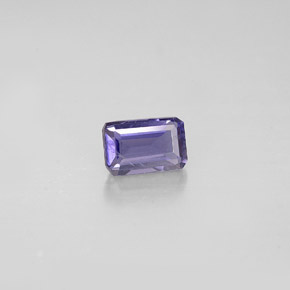 Iolita azul natural de 0,48 ct, corte esmeralda, VS-SI
