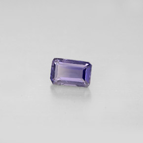 Iolita azul natural de 0,48 ct, corte esmeralda, VS-SI