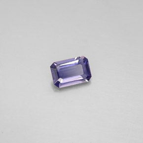 iolita Azul violeta natural de 0.40 ct, corte esmeralda, VS