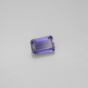 Iolita azul natural de 0,44 ct, corte esmeralda, VS