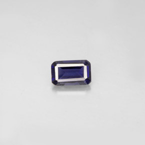 iolita Azul violeta natural de 0.44 ct, corte esmeralda, VS