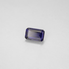 iolita Azul violeta natural de 0.44 ct, corte esmeralda, VS