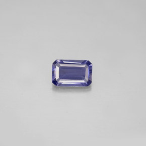 Iolita azul natural de 0,44 ct, corte esmeralda, VS