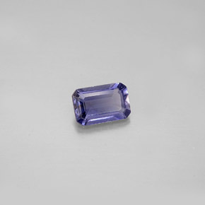 Iolita azul natural de 0,44 ct, corte esmeralda, VS