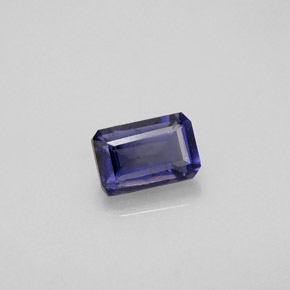 iolita Azul violeta natural de 0.54 ct, corte esmeralda, VS