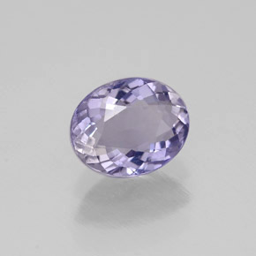 Iolita violeta natural de 0,70 ct, corte óvalo, VVS-VS