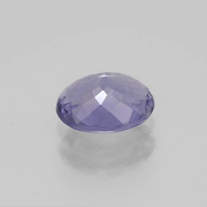 Iolita violeta natural de 0,70 ct, corte óvalo, VVS-VS