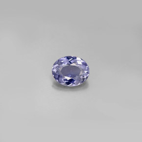 Iolita azul natural de 0,57 ct, corte óvalo, VVS-VS