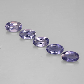 Gemas de iolita azul natural de  ct, corte óvalo, VS