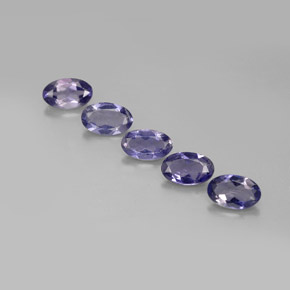 Gemas de iolita azul natural de  ct, corte óvalo, VS