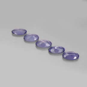 Gemas de iolita azul natural de  ct, corte óvalo, VS