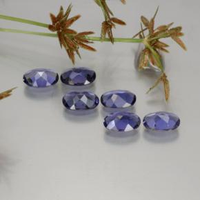 Gemas de iolita azul natural de  ct, corte óvalo, VS