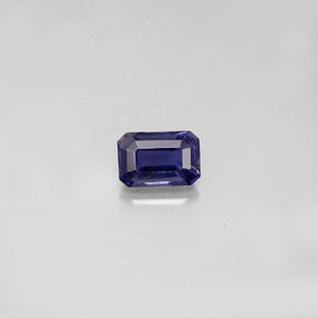 Iolita azul natural de 0,57 ct, corte esmeralda, VS