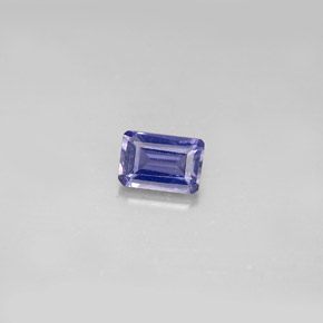 Iolita azul natural de 0,57 ct, corte esmeralda, VS
