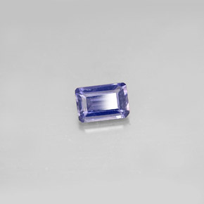 Iolita azul natural de 0,57 ct, corte esmeralda, VS