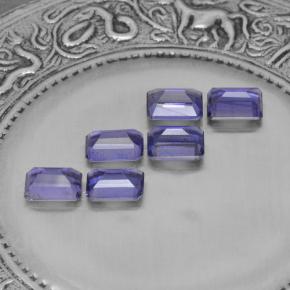 Gemas de iolita azul natural de 3,30 ct, corte esmeralda, VS