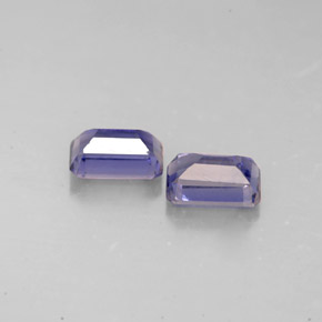 Gemas de iolita azul natural de  ct, corte esmeralda, VS
