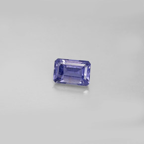 Iolita azul natural de 0,55 ct, corte esmeralda, VS