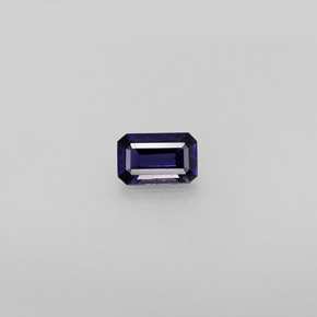 Iolita azul natural de 0,41 ct, corte esmeralda, VS