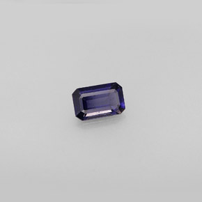 Iolita azul natural de 0,41 ct, corte esmeralda, VS