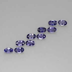 Gemas de iolita azul natural de  ct, corte óvalo, VS