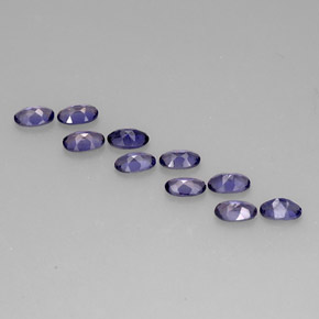 Gemas de iolita azul natural de  ct, corte óvalo, VS