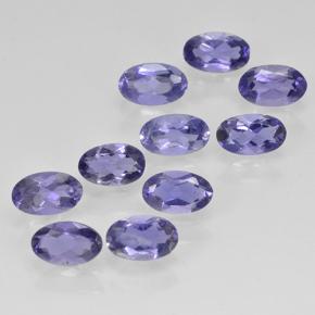 Gemas de iolita azul natural de 2,03 ct, corte óvalo, VS