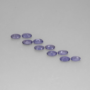 Gemas de iolita azul natural de  ct, corte óvalo, VS