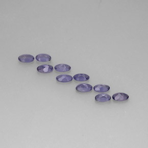 Gemas de iolita azul natural de  ct, corte óvalo, VS