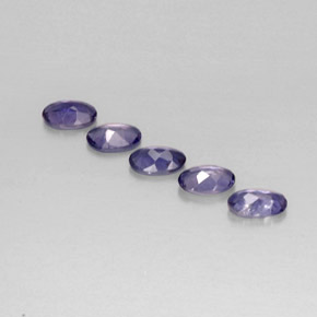 Gemas de iolita azul natural de  ct, corte óvalo, VS