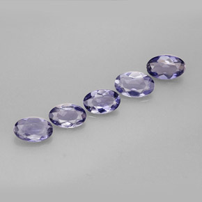 Gemas de iolita azul natural de  ct, corte óvalo, VS