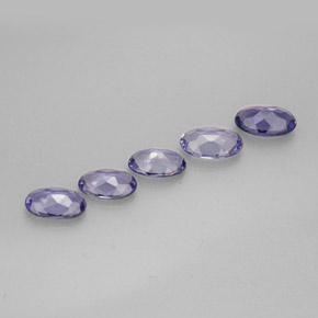 Gemas de iolita azul natural de  ct, corte óvalo, VS