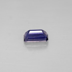 Iolita azul natural de 0,39 ct, corte esmeralda, VVS-VS