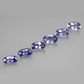 Gemas de iolita azul natural de  ct, corte óvalo, VS