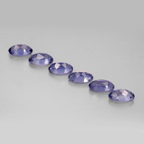 Gemas de iolita azul natural de  ct, corte óvalo, VS