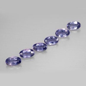 Gemas de iolita azul natural de  ct, corte óvalo, VS