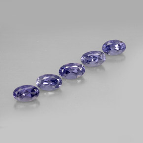 Gemas de iolita azul natural de  ct, corte óvalo, VS