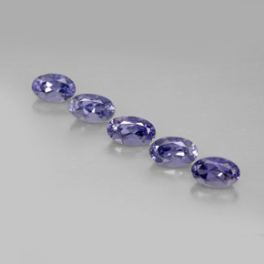 Gemas de iolita azul natural de  ct, corte óvalo, VS