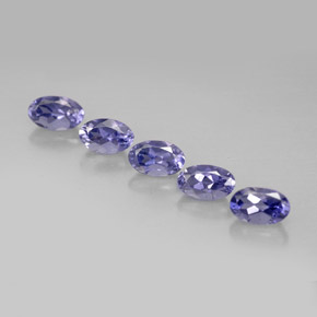 Gemas de iolita azul natural de  ct, corte óvalo, VS