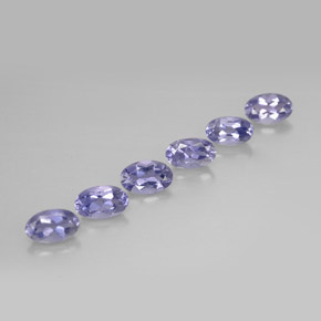 Gemas de iolita Azul violeta natural de  ct, Corte Óvalo, VS