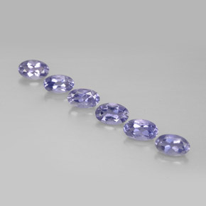 Gemas de iolita Azul violeta natural de  ct, Corte Óvalo, VS