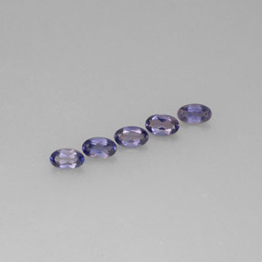 Gemas de iolita azul natural de  ct, corte óvalo, VS
