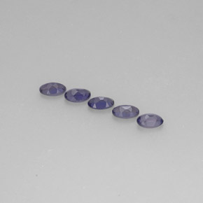 Gemas de iolita azul natural de  ct, corte óvalo, VS