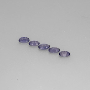 Gemas de iolita azul natural de  ct, corte óvalo, VS