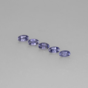 Gemas de iolita azul natural de  ct, corte óvalo, VS