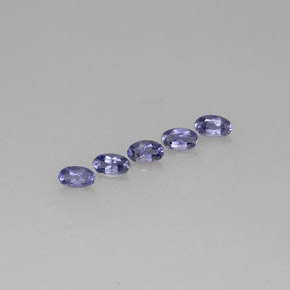 Gemas de iolita azul natural de  ct, corte óvalo, VS