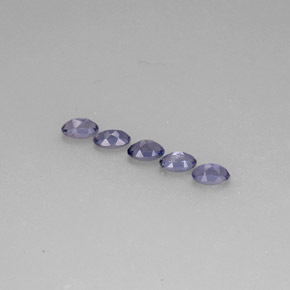 Gemas de iolita azul natural de  ct, corte óvalo, VS