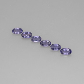 Iolita azul natural de 1,22 ct, corte óvalo, VS